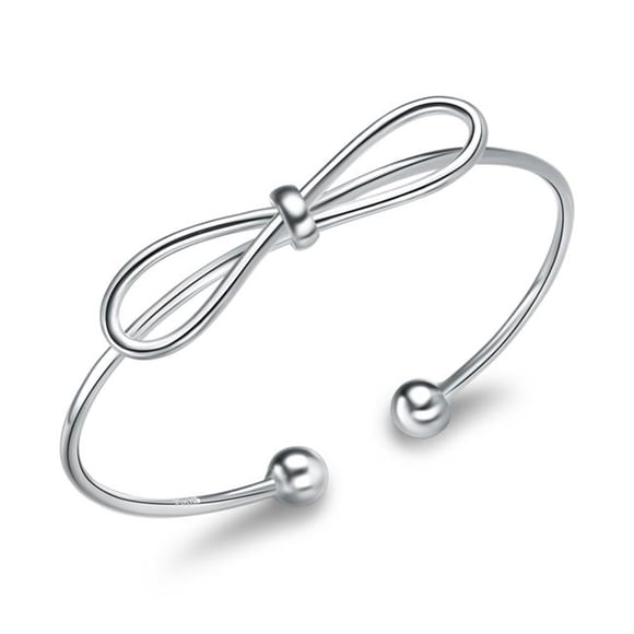 Bow Bangle Bracelet in .925 Sterling Silver