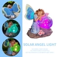 thumbnail image 2 of Garden Fairy Statue Waterproof Solar Resin Fairy Angel Butterfly Wings with LED, 2 of 9