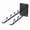 Black, variant on Heavy Duty Metal Wall Mount Tool Rack, Storage Organizer for Garage and Shed, Parallel Double-Bar Design,for Shovel, Snowboard, Yard Tools and Shed