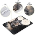 thumbnail image 4 of Wolf Print Dish Drying Mat for Kitchen Counter, Ultra Absorbent Reversible Microfiber Dishes Drying Rack Pad Heat-resistant Mats 16x18in, 4 of 7