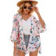 thumbnail image 5 of TFixol Moda Mujer Verano Estampado Floral Cárdigan Manga Tres Cuartos Dividido, 5 of 8