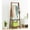 Brown, variant on Colourtree 64.2'' H X 26'' W X 2.36'' D Clothing Garment Rack Clothes Rack Wooden with 2 Tier Shelves,Brown