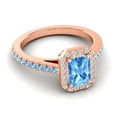 thumbnail image 3 of 2.95 Ct Natural Diamond Blue Topaz Gemstone Elegant Anniversary Ring for Ladies Solid 14K Rose Gold Size 10 by Diamond-Capitals, 3 of 8