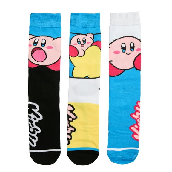 Kirby Men's Crew Socks, 3-Pack