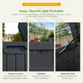 thumbnail image 4 of Patiowell 230 Gallon Deck Box, Waterproof Large Outdoor Lockable Storage Box with Divider for Patio Furniture and Garden Tools, Black, 4 of 8