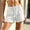 c01White, variant on Women's Elastic High Waisted Drawstring Jean Shorts Summer Ripped Cut Off Denim Shorts Vintage Cuffed Hem Short Jeans White M