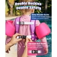 thumbnail image 3 of HeySplash Swim Vest with Adjustable Strap，Fit 30-44 Lbs Kids,Arm Floaties Water Wing Children Learn to Swim, Puddle Sea Beach Jumper，Purple Check Pattern, 3 of 7