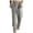 Gray, variant on Kureaily Men Spring And Summer Pant Casual All Solid Color Painting Loose Plus Size Trouser Fashion Beach Pockets Pant