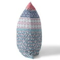 thumbnail image 3 of Flower Castle Patchwork Suede Zippered Pillow w Insert by Amrita Sen in Pink and Teal, 3 of 4
