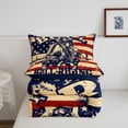thumbnail image 5 of Manfei Western Cowboy Full Size Comforter Sets,Bull Riding Letter Bedding Comforter Set,Red Blue Us Flag Decor,Navy Blue Reversible,3pcs,1 Comforter and 2 Pillowcases, 5 of 7