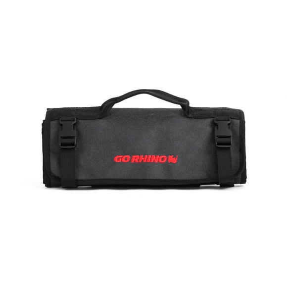 Go Rhino Gear Bag XG1060-01 XVenture; Roll-Up Style; With 15 Interior Pockets; With Go Rhino Logo; Gray with Red Logo Waxed Canvas