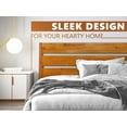 thumbnail image 3 of Acacia Emery Bed Frame with Headboard Solid Wood Platform Bed, Queen Size Bed Frame, Unique Design Contemporary Signature Wood Bed Compatible with All Mattresses, Non-Slip and Noise-Free, Caramel, 3 of 5