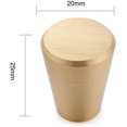thumbnail image 5 of Rawiri Juego de 10 pomos de puerta para muebles de latón puro macizo para armarios, cajones y armarios, cono dorado de 20 mm, 5 of 5