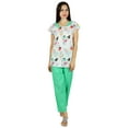 thumbnail image 1 of Bimba Womens Pajama Night Wear Set Short Sleeve Shirt with Pyjamas - Night Suit, 1 of 8