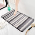 thumbnail image 4 of A Concise Colorful Striped Faux Pashmina Floor Mat Bathroom Sink Area Skidproof Mat Living Room Entryway Doormat Absorbent Anti Slip Rug 23.62X15.75 Inches, 4 of 6