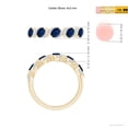 thumbnail image 4 of ANGARA Natural 1 Ct Five Stone Oval Sapphire Swirl Ring with Diamonds in 14K Yellow Gold for Women (Size-4x3mm) | September Birthstone, Anniversary, Jewelry Gift for Women | Natural Sapphire Ring, 4 of 9