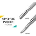thumbnail image 3 of Pro Cuticle Pusher with 2 Ends - Stainless Steel Manicure Tool - Style 106, 3 of 13