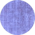thumbnail image 1 of Ahgly Company Indoor Round Abstract Blue Modern Area Rugs, 3' Round, 1 of 4