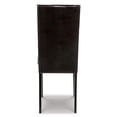 thumbnail image 4 of Signature Design by Ashley Kimonte Modern Faux Leather Upholstered Armless Dining Chair, Set of 2, Dark Brown, 4 of 6