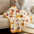 thumbnail image 6 of Fall Blanket for Couch/Bed Autunm Maple Leaf Thanksgiving Throw Blanket Soft Cozy Flannel Throws All Seanson Blanket for Boys/Grils Kids 49"x59", 6 of 6