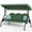 Green, variant on zzw 3-Person Porch Swing with Stand, 800lb Capacity & Adjustable Canopy | 2-in-1 Convertible Outdoor Swing Bed with Removable Cushion for Patio, Garden, Deck, Blue
