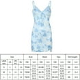 thumbnail image 3 of Vestido ajustado con tirantes y estampado floral de encaje con tiras sexy para mujer de Blue S, 3 of 8