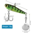 thumbnail image 2 of Señuelo de pesca con vibración metálica, cuchara giratoria, wobbler, cebo artificial Crankbait (Verde), 2 of 7