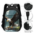 thumbnail image 2 of Hirioo Forest River Bald Eagle for Travel Laptop Backpack with USB Charging Port for Men and Women, 2 of 7