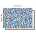 thumbnail image 6 of Seaside Summer Placemats Set of 4, Heat Resistant Flax Table Mats, Machine Washable and Wrinkle Free, Coral Ocean Nautical Pattern with Starfish and Tropical Beach Design, 6 of 6