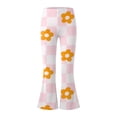 thumbnail image 6 of Faraee Girls 2 Piece Clothes Cute Floral Print Twist Front Short Sleeve Top and Bell Bottom Pants Set Kids Casual Summer Outfits 7-12 Years Hot Pink, 6 of 7