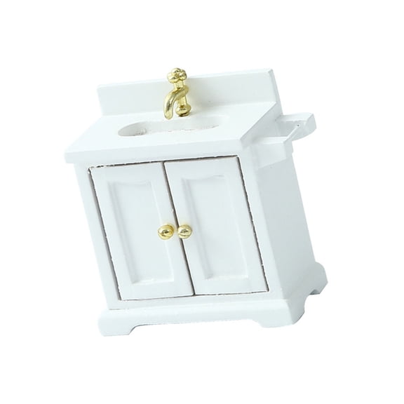 SDFGTstore Kitchen Cabinet Cupboards Miniature Furniture Model Doll Houses Kitchen Accessory Realistic Playset 1:16