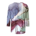 thumbnail image 4 of ICHUANYI Clearance Women's Fashion Printed Loose T-shirt Mid-length 3/4 Sleeves Blouse Round Neck Casual Tops(Pink, M) ICHUANYI WER2023081403486, 4 of 5