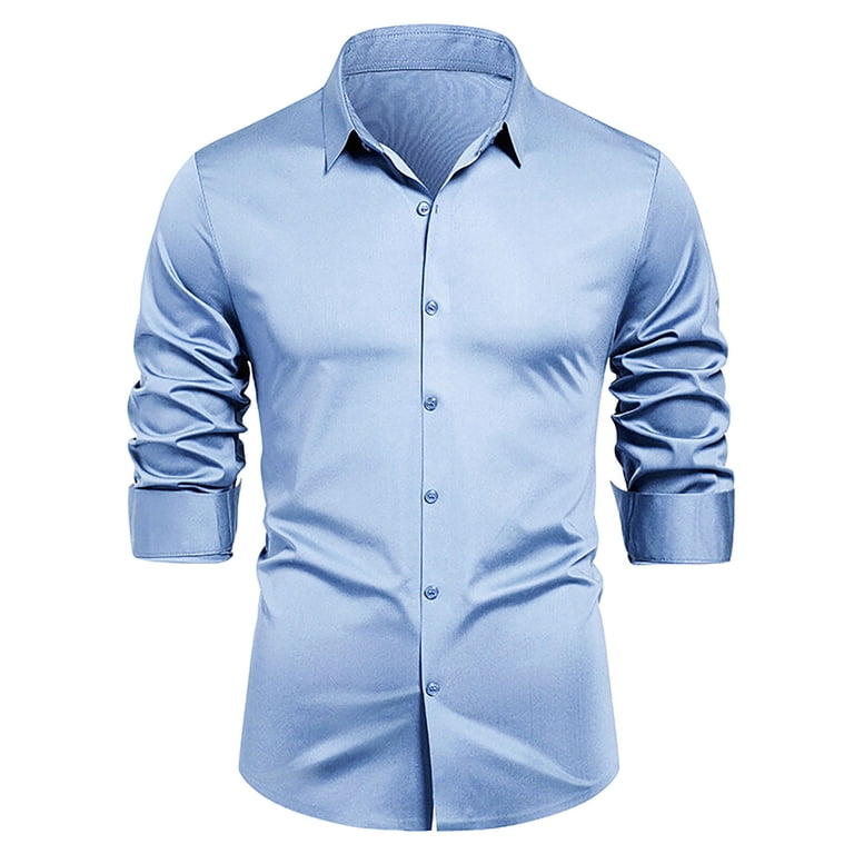 4x dress shirts near me Men's Big & Tall Performance Long Sleeve Button-Down Dress Shirt