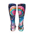 thumbnail image 6 of Pofeuu Colorful Donut Print Stockings, Adult Running Hiking Socks for Youth and Adult-One Size, 6 of 8