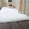 thumbnail image 2 of 50x100cm Faux Fleece Area Rugs Alfombra de yoga deslizante para Blanco Gloria Alfombra de área mullida, 2 of 9
