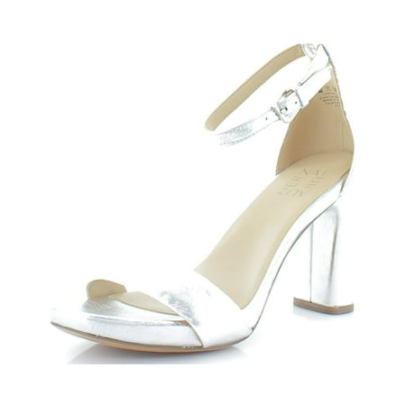 Naturalizer Joy Women's Heels Silver Leather Size 6.5 M