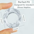 thumbnail image 4 of Set of 12 Handcrafted Napkin Rings - Acrylic Round Napkin Holders for Dining Table Décor (Clear), 4 of 7