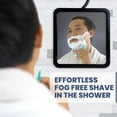 thumbnail image 7 of MIRRORVANA Real Glass Hanging Fogless Shower Mirror - Distortion-Free & Adjustable Swivel Hook for Effortless Shaving - Fill Back Chamber/Reservoir with Hot Water for Anti-Fog Effect (8" x 7", Black), 7 of 7