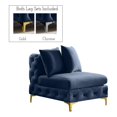 thumbnail image 2 of Meridian Furniture Tremblay Navy Velvet Armless Chair, 2 of 11