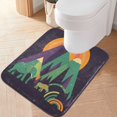thumbnail image 2 of Yayeee Bath Rug for Bathroom Floor Non Slip Rectangle Fluffy Soft Absorbent Mat, 16"x24", Abstract Animals, 2 of 7