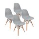 thumbnail image 1 of Juego de 4 sillas Midtown Concept tipo Eames color Gris, 1 of 4