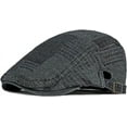 thumbnail image 3 of Kiibsot 2 Pack Mens Denim Cotton Newsboy Cap Ivy Gatsby Driving Hunting Cabbie Hats, 3 of 7