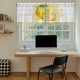 thumbnail image 5 of Lemon Tier Curtains 24 Inch Length, Yellow Summer Botanical Watercolor Wooden Cafe Short Curtains for Bathroom Over Sink, Small Kitchen Curtain Light Filtering Tiered Drapes 2 Panels 27.5"Wx24"L, 5 of 8