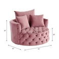 ACME Zunyas Accent Chair with Swivel in Pink Velvet