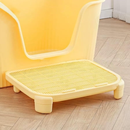 Colourtree Yellow Cat Litter Mat Litter Trapping Mat 19.69 X 15.95 X 3.54 Litter Box Mat Waterproof Cat Mats Easy Clean Non-Slip Urine-Proof Washable
