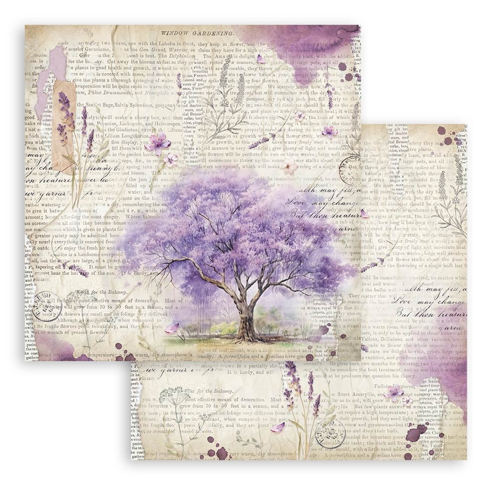 Stamperia Double-Sided Paper Pad 12"X12" 10/Pkg-Lavender, 10 Designs/1 Each