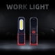 thumbnail image 4 of Luz de trabajo LED recargable, lámpara de inspección con rotación de 360 grados y linterna LED COB de 5 W con base magnética y gancho para talleres de automoción, camping, bricolaje, etc., 4 of 4
