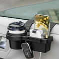 thumbnail image 4 of JIhuahe Car Door Organizer with Cup Holder, Phone Mount, Multi Function Storage Pocket for Drinks, Keys, Smartphones, Water Bottles, Adjustable Hooks Design,black, 4 of 8