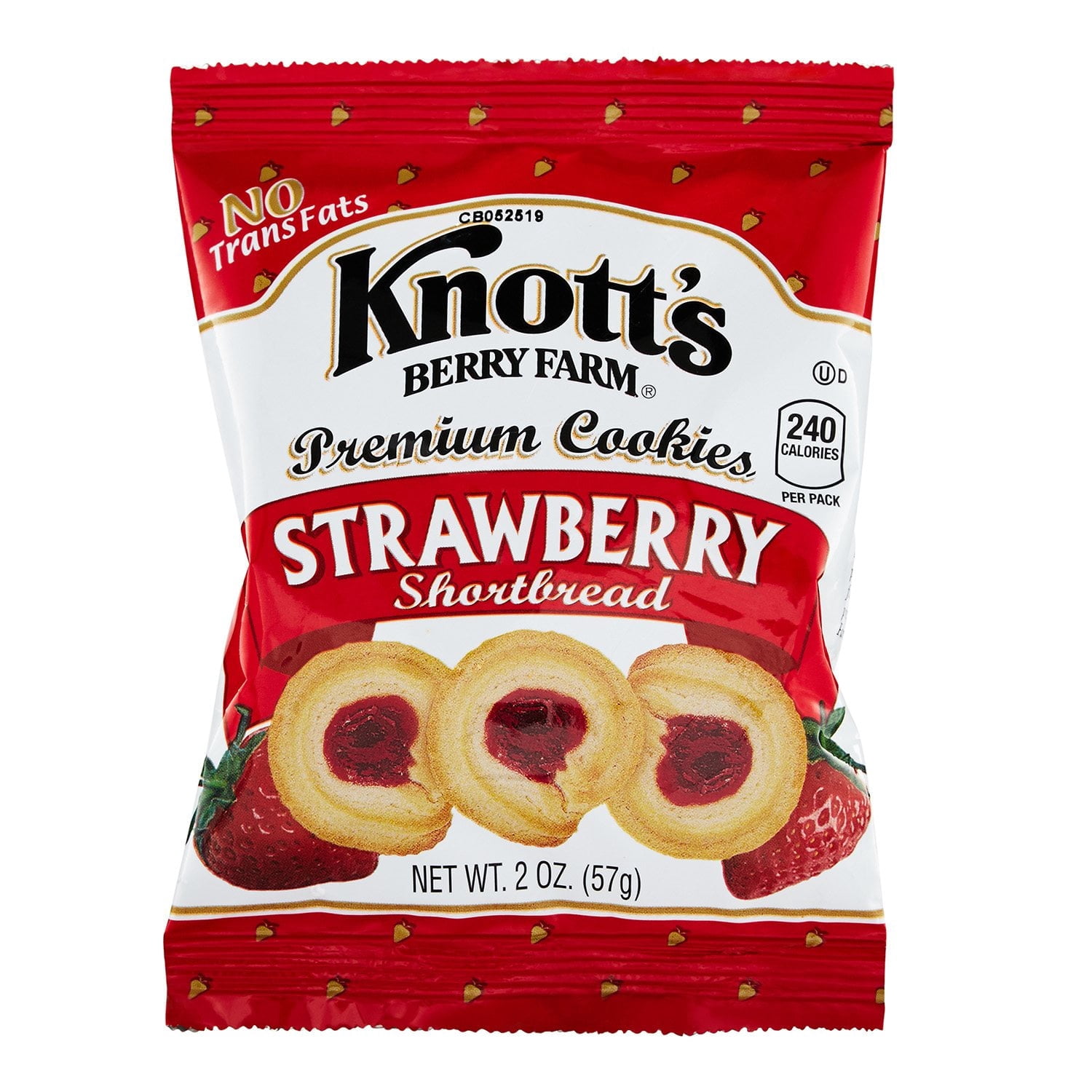Knott's Berry Farm Strawberry Shortbread Cookies, 2 oz., 36 pk with bowl by OMA