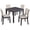 Black, variant on HSUNNS Dining Table Set for 4, 34.5" Square Wooden Kitchen Table Sets with Upholstered Seats Chairs, 5-Piece Dining Room Table Set for Small Space, Breakfast Nook, Light Oak